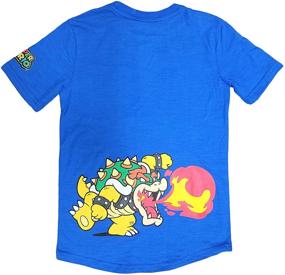 img 1 attached to Blue Nintendo Super Mario Screen Printed Pocket Tee - Size 14/16, Perfect for Big Boys