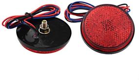 img 3 attached to 🚦 Qiorange Weatherproof Red 24 LED Round Reflector Rear Tail Brake Stop Marker Light: Ideal for Trucks, Trailers, RVs, ATVs, and UTVs