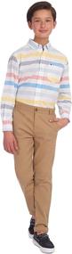 img 2 attached to 👖 Stand out in Style with Tommy Hilfiger Academy Golden Khaki Boys' Pants