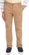 👖 stand out in style with tommy hilfiger academy golden khaki boys' pants logo