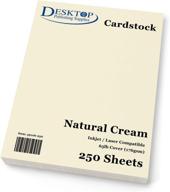 🎨 premium 65 lb cream cardstock - 250 sheets: ideal for arts, crafts, and printing! logo