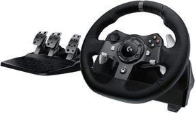 img 4 attached to 🕹️ Logitech G920 Driving Force Racing Wheel and Floor Pedals with Real Force Feedback, Stainless Steel Paddle Shifters, Leather Steering Wheel Cover for Xbox Series X/S, Xbox One, PC, Mac - Black