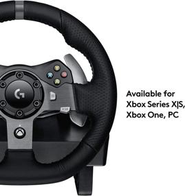 img 2 attached to 🕹️ Logitech G920 Driving Force Racing Wheel and Floor Pedals with Real Force Feedback, Stainless Steel Paddle Shifters, Leather Steering Wheel Cover for Xbox Series X/S, Xbox One, PC, Mac - Black
