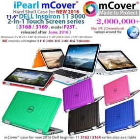 img 3 attached to 💜 Purple iPearl mCover Hard Shell Case for New 2016 11.6" Dell Inspiron 11 3168/3169 2-in-1 (Model P25T) Convertible Laptop – High-Quality Protection!