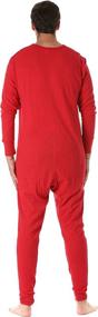 img 1 attached to 🔥 #followme Men's Solid Thermal Henley Adult Onesie: Stay Cozy with Style!