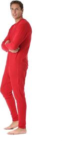 img 2 attached to 🔥 #followme Men's Solid Thermal Henley Adult Onesie: Stay Cozy with Style!