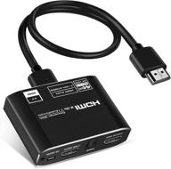 аудиоэкстрактор 4k@60hz hdmi 2.0b с 7.1ch atmos - hdmi в hdmi + hdmi 7.1ch + оптический toslink spdif + аудио 3,5 мм - аудиоэмбеддер конвертер адаптер для ps5, xbox, fire stick. логотип