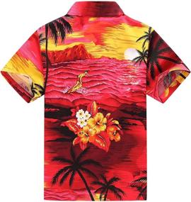 img 2 attached to Hawaiian Aloha Shorts Cabana Sunset Boys' Clothing