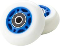 set of 2 replacement blue wheels for razor mini ripstik ripster dlx - 68mm with abec-7 bearings logo