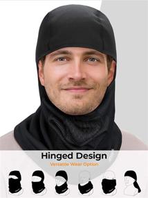 img 1 attached to ❄️ Water Resistant & Windproof Balaclava Ski Mask for Winter Cold Weather - Thermal Face Mask for Men & Women - Ideal for Skiing, Snowboarding & Motorcycle Riding in Black