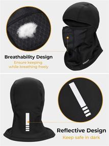 img 2 attached to ❄️ Water Resistant & Windproof Balaclava Ski Mask for Winter Cold Weather - Thermal Face Mask for Men & Women - Ideal for Skiing, Snowboarding & Motorcycle Riding in Black