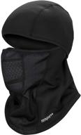 ❄️ water resistant & windproof balaclava ski mask for winter cold weather - thermal face mask for men & women - ideal for skiing, snowboarding & motorcycle riding in black logo