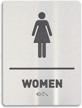 restroom bathroom compliant brushed aluminum occupational health & safety products for safety signs & signals logo