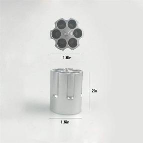 img 2 attached to Cylinder Revolver Non Slip Aluminum Decoration Storage & Organization