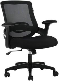 img 4 attached to 🪑 Hbada Desk Office Computer Chair with Lumbar Support, Height Adjustable - Black: Ultimate Comfort and Ergonomics