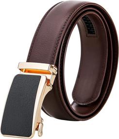 img 3 attached to Leather Dingzuo Genuine Ratchet Adjustable Men's Accessories and Belts