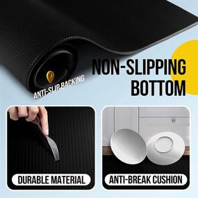 img 1 attached to 🌊 Waterproof & Non-Slip Kitchen Mats - KitSure 2 PCS, Anti-Fatigue Rugs for Kitchen Floors, Offices & Laundries, Durable Resilient Kitchen Mat Set with Stylish Black Design