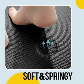 img 3 attached to 🌊 Waterproof & Non-Slip Kitchen Mats - KitSure 2 PCS, Anti-Fatigue Rugs for Kitchen Floors, Offices & Laundries, Durable Resilient Kitchen Mat Set with Stylish Black Design