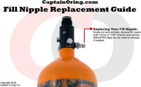 img 1 attached to 🔒 O-Ring Paintball Air Tank Fill Nipple - Captain Edition [Includes Bonus CO Microfiber Cloth]