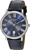 ⌚ часы tissot carson из нержавеющей стали, голубые t1224101604300 - неотъемлемый аксессуар для взрослых, универсальный. логотип