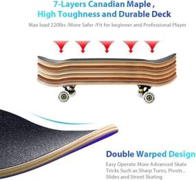 img 1 attached to Phoeros Complete Skateboards: The Ideal Choice for Beginner Skaters