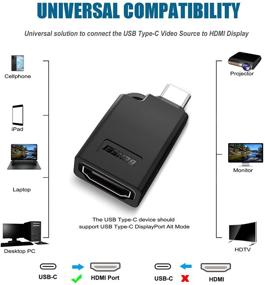 img 2 attached to Адаптер USB C к HDMI совместимый с Thunderbolt 3 от Benfei - для MacBook Pro 2019/2018/2017, MacBook Air/iPad Pro 2018, Samsung Galaxy S10/S9 и других устройств