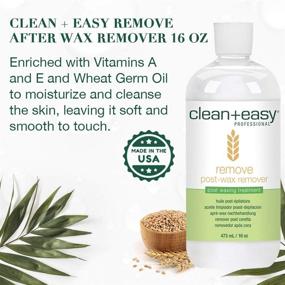 img 2 attached to 🧴 After Wax Remover for Skin - Clean & Easy with Wheat Germ Oil, 16 oz, Post Waxing Cleanser