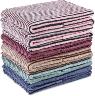 🧽 12 pack coral fleece dish cloths: lint free, absorbent, fast drying kitchen towels logo