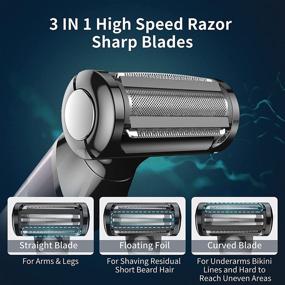 img 3 attached to 🪒 Men's Body Hair Trimmer - KENSEN Showerproof Wet Dry Groomer for Groin Area & Beard Trimming, Portable Ball Shaver with Electric Blades