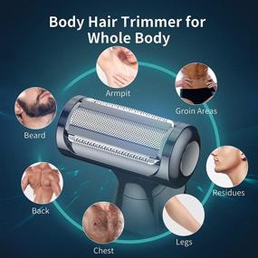 img 2 attached to 🪒 Men's Body Hair Trimmer - KENSEN Showerproof Wet Dry Groomer for Groin Area & Beard Trimming, Portable Ball Shaver with Electric Blades