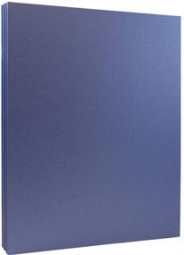 img 2 attached to 🔵 Sapphire Blue Stardream Metallic 110lb Cardstock - 8.5 x 11 Coverstock - 298 gsm - 50 Sheets/Pack by JAM PAPER