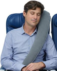 img 2 attached to 🌍 TRAVELREST Ultimate Travel Pillow & Neck Pillow - Straps to Airplane Seat & Car - Top Accessory for Plane, Auto, Bus, Train, Office Napping, Camping, Wheelchairs (Compact Size)