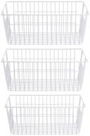 📦 sanno large farmhouse organizer bins - durable metal basket storage bins for kitchen cabinets, pantry, freezer, bathroom, countertop & closets - set of 3 логотип