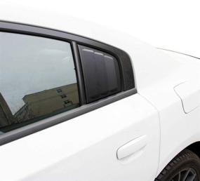 img 2 attached to 🚗 Crosselec Side Window Louvers Air Vent Scoop Shades Cover Blinds in Black for Dodge Charger 2011-2021