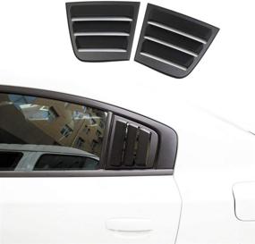 img 4 attached to 🚗 Crosselec Side Window Louvers Air Vent Scoop Shades Cover Blinds in Black for Dodge Charger 2011-2021