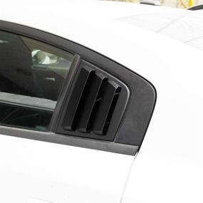 img 1 attached to 🚗 Crosselec Side Window Louvers Air Vent Scoop Shades Cover Blinds in Black for Dodge Charger 2011-2021