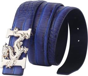 img 4 attached to Alligator Pattern Leather Men's Accessories: Explore ALAKA's Stylish Belts!