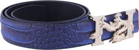 img 2 attached to Alligator Pattern Leather Men's Accessories: Explore ALAKA's Stylish Belts!