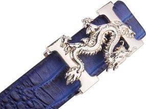 img 1 attached to Alligator Pattern Leather Men's Accessories: Explore ALAKA's Stylish Belts!