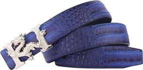 img 3 attached to Alligator Pattern Leather Men's Accessories: Explore ALAKA's Stylish Belts!