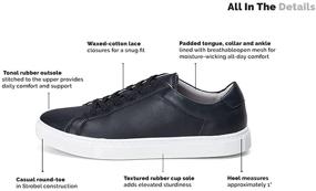 img 2 attached to 🍃 Vegetarian Leather Men's Classic Sneakers - Voet Shoes