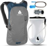 🎒 jtrybe hydration pack with 2l bladder - perfect water backpack for running, biking, and hiking. bonus bite valve and brush included! logo