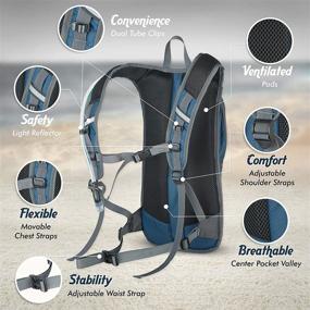 img 1 attached to 🎒 JTRYBE Hydration Pack with 2L Bladder - Perfect Water Backpack for Running, Biking, and Hiking. Bonus Bite Valve and Brush Included!