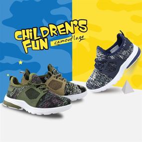 img 3 attached to Stylish and Comfortable: Hawkwell Breathable Camouflage Lace Up Running Girls' Shoes