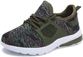 img 4 attached to Stylish and Comfortable: Hawkwell Breathable Camouflage Lace Up Running Girls' Shoes