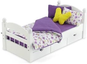 img 3 attached to 🦋 Enhance Your American Girl Doll's Bed with the Reversible Butterfly Print Bedding Set - Includes Comforter, Pillows, and Sheet- 18 Inch Doll Accessories