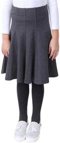 img 2 attached to 👗 BGDK Girls Pleated Panel Skirt: Uniform Cotton Elegance for All-Day Comfort