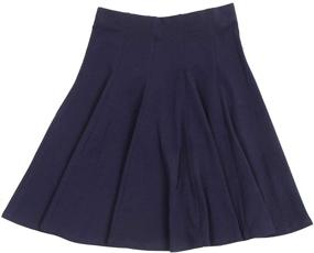 img 4 attached to 👗 BGDK Girls Pleated Panel Skirt: Uniform Cotton Elegance for All-Day Comfort