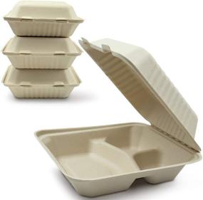 img 4 attached to Green Earth 3 Compartment Compostable Clamshell