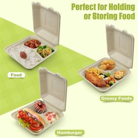 img 1 attached to Green Earth 3 Compartment Compostable Clamshell